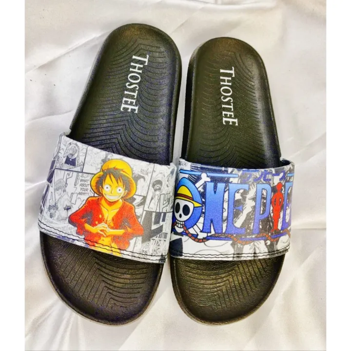 ☑ Thostee PVC Anime Onepiece Luffy sandalku Men's Slides Slippers ...