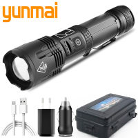 Zoomable Function Torch Lantern Super Bright XHP100 9-core Led Flashlight Usb Rechargeable 18650 or 26650 Battery