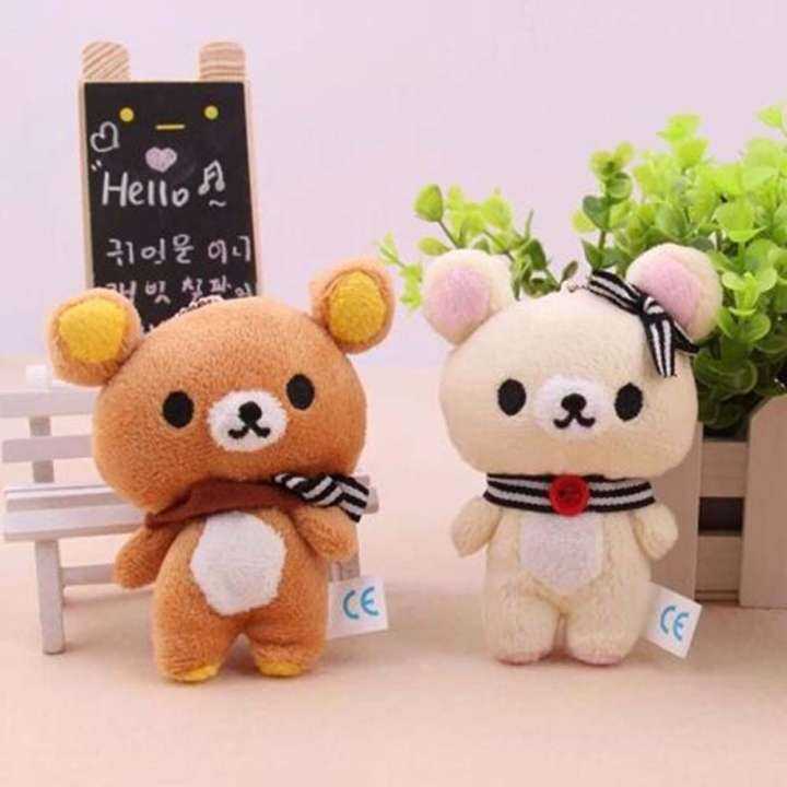 liand-lover-rilakkuma-charm-toy-plushie-toy-kawaii-standing-bear-design-pendant-soft-figure-doll-bear-plush-stuffed-toy-key-chain