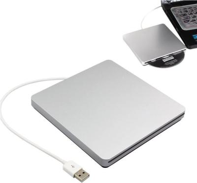 Laptop Type Suction Super Slim USB 2.0 Slot In External DVD Burner DVD-RW External Drives Box Enclosure Case