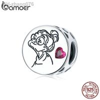 bamoer Family Letter Floral Bead Grandma Nana Heart 925 Sterling silver CZ Charms fit Original Bracelet Bangle Jewelry SCC1762