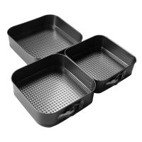 Square Springform Dessert Pan Nonstick Leakproof Cake Pan Bakeware Cheesecake Pan, Baking Cheesecake Pans Set 3 Pcs/Set