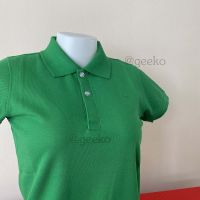 Polo women เสื้อโปโลผู้หญิง สีเขียวเข้ม เสื้อโปโลลาคอสท์ สำหรับผู้หญิง ผ้าปิเก้เครป เนื้อผ้านุ่มสวมใส่สบาย เป็นทรงเข้ารูป