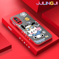 Jlingji เคสสำหรับ Huawei Nova 8 Pro Nova 8 Se,เคสการ์ตูนแฮปปี้ Pochacco มีน้ำค้างแข็งโปร่งใสแข็งลายขอบสี่เหลี่ยมด้านข้างเป็นกล้องปลอกซิลิโคนเคสนิ่มป้องกันการกระแทก