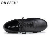 DILEECHI หนังแท้สตรีสอนรองเท้ารองเท้าเต้นรำสมัยใหม่ผู้ใหญ่หญิงรองเท้าเต้นรำบอลรูมรองเท้าผ้าใบสำหรับสุภาพสตรี