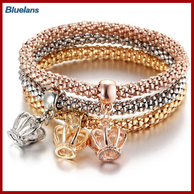 Bluelans®3ชิ้น/เซ็ตแฟชั่นสำหรับผู้หญิงสร้อยข้อมือนกฮูกจี้ไรน์สโตนกำไลข้อมือของขวัญเครื่องประดับ