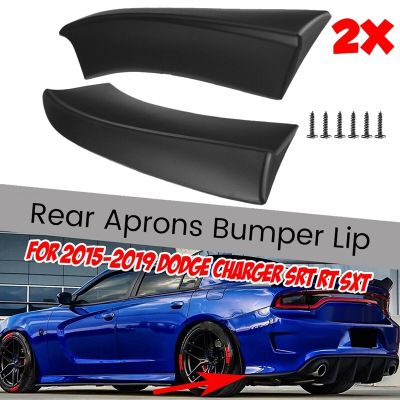 1Pair Car Rear Bumper Lip Splitters for Dodge Charger SRT RT SXT 2015+ Winglets Side Aprons Cover Diffuser Protector