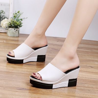 ขายดีที่สุด ioztt2023 - /¤ 2020 Fashion Flip Flops Shoes Slippers Platform Toe Wedges Sandals Ladies Size 35-40