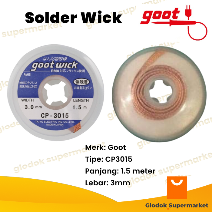Solder Wick Goot CP3015 Pita Pembersih Timah CP3015 Original Japan