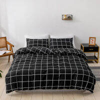 2021High Quality Black Plaid Pattern Solid Printed Style Super King Size,Duvet Cover Set,220x240 220x200,12Pillowcases Home Bedroom