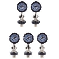 5X New DIN Air Tank Pressure Checker for Scuba Diving with 350Bar Gauge,Diving Gauge with Handle