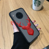 เคสใส่โทรศัพท์สำหรับ Huawei Mate 30 Huawei Mate 30โปรการ์ตูนมีน้ำค้างแข็งโปร่งใสขอบเคสนิ่มใส่โทรศัพท์กวางแดงเคสแข็งกันกระแทกคลุมทั้งหมดปกป้องกล้อง