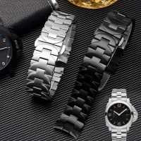 ▣✓ 316L สายนาฬิกาสแตนเลส 24 มม.สำหรับ Panerai PAM111 PAM441 สายนาฬิกาโค้งสร้อยข้อมือโลหะสำหรับชาย