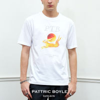 PATTRICBOYLE / TFN / RABBIT SILK SCREEN T-SHIRT เสื้อยืด พิมพ์ กระต่าย สีขาว แพททริค บอยล์ / TFN02103WH 02