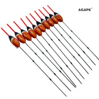 ☎ Newdonghui 10pcs/Lot Carp Fishing Floats Fishing Bobber 1.0g/1.5g/2.0g Buoyancy Balsa Wood Fishing Accessories Wetkarstwo 210064