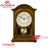 (ผ่อนชำระ สูงสุด 10 เดือน) DOGENI Wooden Table Clocks  นาฬิกาตั้งโต๊ะ  รุ่น TCW004DB (สีน้ำตาล)