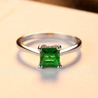 【✱2023 HOT✱】 suncila แหวนใส่นิ้วหินเพทายผู้หญิงสีมรกต Czcity เครื่องประดับผู้หญิง925เงินสเตอร์ลิงแหวนหมั้นงานแต่งงานงานพรอม