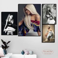 Pop Star Ariana Grande โปสเตอร์ภาพวาดผ้าใบ-HD Print Wall Art สำหรับห้องนั่งเล่นตกแต่งบ้าน