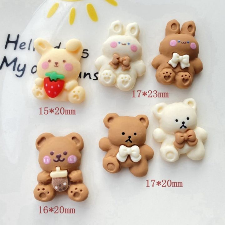 micha-color-bear-and-bunny-resin-flatback-diy-hairpin-mobile-phone-case-decoration-accessories