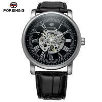 hot style FORSINING Watches Transparent Roman Numeral Mechanical