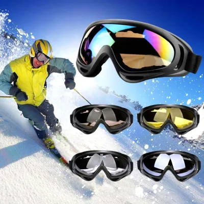 Windproof Skiing Glasses Goggles Outdoor Sports Windproof Eyewear Glasses Ski Goggles Dustproof Lens Frame Glasses Sunglasses