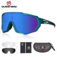 ~ Queshark ใหม่แว่นตากันแดดสําหรับผู้ชายผู้หญิงเลนส์ polarized เหมาะกับการเล่นกีฬาพร้อม 3 inter เปลี่ยนเลนส์