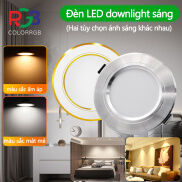 đèn Led âm Trần đèn Trang Trí đèn ốp Trần 3 Màu 5W 9W 12W 15W 18W Vàng bạc
