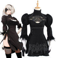 Automnie YoRHa No. 2 Type B ชุดชุดคอสเพลย์ผู้หญิง2B สีดำเซ็กซี่ชุดอะนิเมะเกมสูทชุดงานปาร์ตี้ฮาโลวีนผู้หญิงหญิงสาว