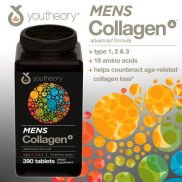 Hàng Mỹ Bao Check Collagen men 390 viên - Youtheory, Collagen for Men