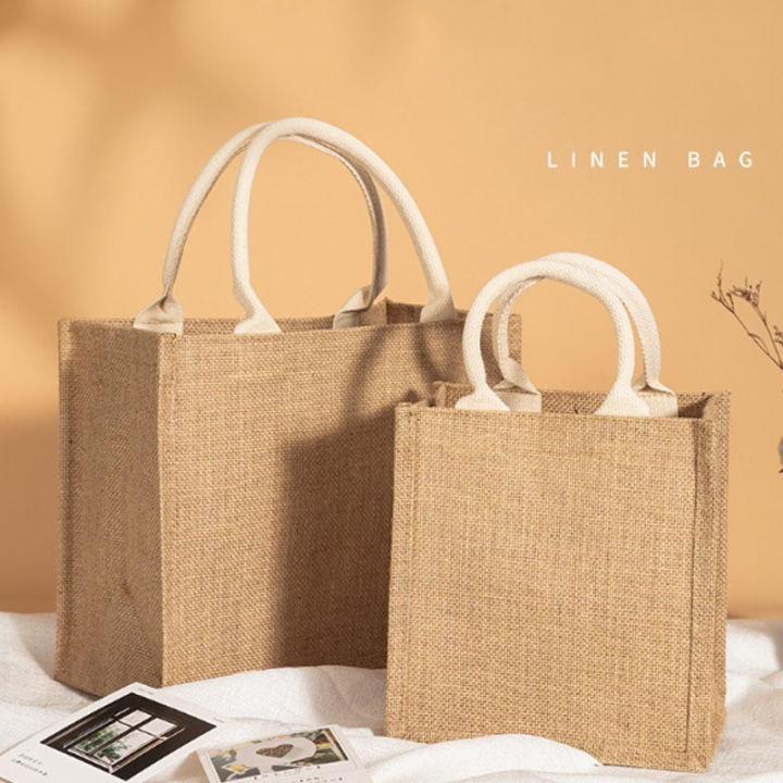 multiple-sizes-shopper-bag-top-handle-shopping-tote-summer-beach-handbag-womens-shopper-purse-vintage-linen-tote-bag