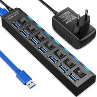 ☢❈☋ USB Hub 3.0 USB 3 0 Hub Multi USB Splitter 3 Hab Use Power Adapter Multiple Expander 2.0 Hub With Switch For Laptop Accessoriess