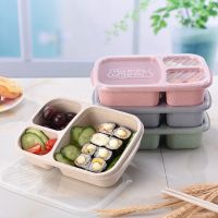 ✥∋❏ Japanese Lunch Boxs Leak-Proof 3 Grid With Lid Camping Picnic Portable Plastic Food Fruit Storage Container Bento Box For Kids