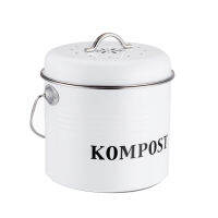 KOMPOST ครัวปุ๋ยหมักถัง5L แตงโมอินทรีย์ใบบ้านทำถังขยะสามารถกลมเหล็กถ่านกรองถังอุปกรณ์กลางแจ้ง