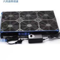 【Ready】? Laptop Cooling Fan Ultra Quiet Cooling High Power Router Seat Special Adjustable Radiator for Game Mining