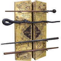 Noble Collection Harry Potter The Marauders Map Wand Collection Set