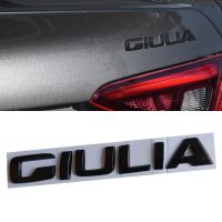 Glossy Black Car Trunk Nameplate Rear Sticker For Alfa Romeo GIULIA Car Style GIULIA Emblem Badge Sticker Alfa Romeo Sticker