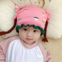 Kids Baby Girl Cartoon id Design Winter Warm Hat Cap With Fake ids bayi