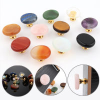 【CW】Handles For Furniture Cabinets European Style Knobs Natural Crystal Stone Single Holes Wardrobe Kitchen Cupboard Drawer Pulls