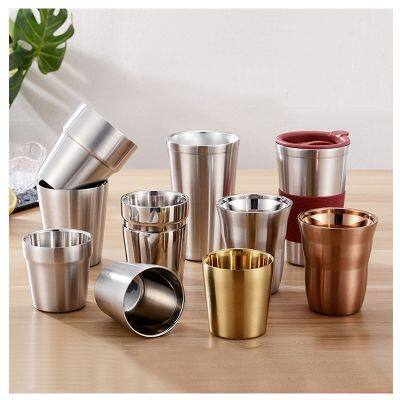 hotx【DT】 Wall Cups  175/260/300/480ml Metal Mugs Tumbler Cold Beer Wine Juice Cup Bar Mug