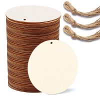 【YF】﹍◕♀  10/20PCS 7.5CM Unfinished Rounds Wood with Holes Tags Round Slices Discs Crafts Ornaments