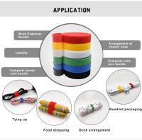 Nylon Cable Ties 15mm Strap Adhesive Fastener Tape Cable Ties Reusable Double Side Hook Loop Cable Tie Wires Management Straps