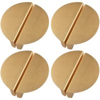 16Pack Champagne Gold Drawer Pulls,2.5 Inch Half Moon Cabinet Drawer Pulls Kitchen Handles, Cabinet Hardware Pulls