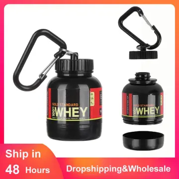 Mini Protein Bottle Portable Protein Container Powder Bottle With Whey  Keychain Gym 