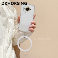 DKHORSING เคสโทรศัพท์ปลอกอ่อนใสสำหรับ OPPO Realme 11 / 11 Pro + TPU ฝาหลังป้องกันเลนส์กล้อง Realme11 Pro Plus 2023เคสซิลิโคนแฟชั่น Realme 11Pro พร้อมสายรัด