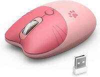 Mofii Cute Cat 2.4G Wireless Mouse, USB Receiver Plug and Play, 3 Adjustable DPI, Compatible with Laptop,PC, Computer