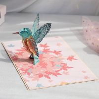 3D Pop Up Hummingbird Bird Greeting Thinking Of You Card for Birthday Father 39;s Day Mother 39;s Day Wedding Envelope