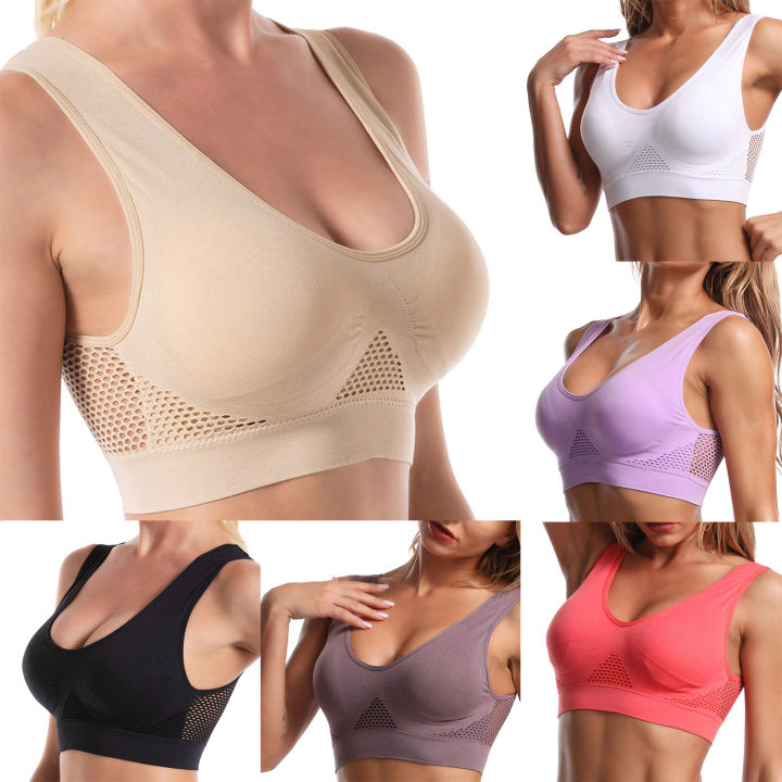 Lingerie Dress For Sex Womens Sports Bra Padded Seamless Wirefree Breathable Yoga Bra Comfort 5919