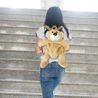 BNCLOTH กระเป๋าเป้ตุ๊กตาผ้ากำมะหยี่กระเป๋าสะพายไหล่ลายหมี Lovley สำหรับเป็นของขวัญในงานปาร์ตี้กลางแจ้ง