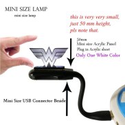 Drop Shipping Visual Desk Lamp RGB 7colorful Wonder Woman Logo Switch
