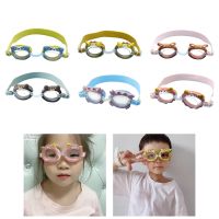 Swimming Goggles Swim Goggles for Kids Adjustable Band Eyewear Clear View Carton Swim Glasses for Child 2-12 Years Old Teens